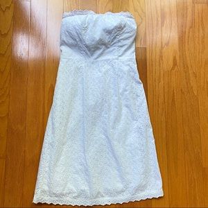 The Limited white eyelet tube dress